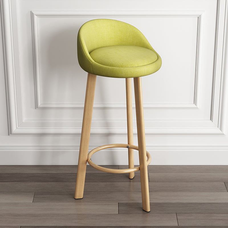 Scandinavian Style Bar-stool with Metal Legs Single Counter Stool for Kitchen Bar Light Green Yellow Clearhalo 'Bar Furniture' 'Bar Stools' 'bar_stools' 'furn' 'furn_bar_stools' 'furniture_bar_stools' 'Kitchen & Dining Furniture' 'kitchen&dining_furn' 'kitchen' 'kitchen_furn' Furniture' 4654214