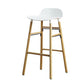 Contemporary Simple Counter Stools 30 Inch Wood 4 Legs Indoor Bar Stool White Brown 1 Piece Clearhalo 'Bar Furniture' 'Bar Stools' 'bar_stools' 'furn' 'furn_bar_stools' 'furniture_bar_stools' 'Kitchen & Dining Furniture' 'kitchen&dining_furn' 'kitchen' 'kitchen_furn' Furniture' 4654218