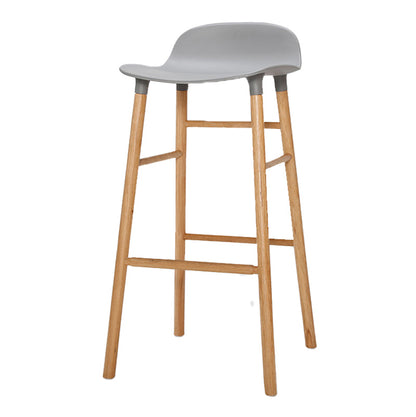 Contemporary Simple Counter Stools 30 Inch Wood 4 Legs Indoor Bar Stool Grey Brown 1 Piece Clearhalo 'Bar Furniture' 'Bar Stools' 'bar_stools' 'furn' 'furn_bar_stools' 'furniture_bar_stools' 'Kitchen & Dining Furniture' 'kitchen&dining_furn' 'kitchen' 'kitchen_furn' Furniture' 4654219
