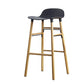 Contemporary Simple Counter Stools 30 Inch Wood 4 Legs Indoor Bar Stool Black Brown 1 Piece Clearhalo 'Bar Furniture' 'Bar Stools' 'bar_stools' 'furn' 'furn_bar_stools' 'furniture_bar_stools' 'Kitchen & Dining Furniture' 'kitchen&dining_furn' 'kitchen' 'kitchen_furn' Furniture' 4654221