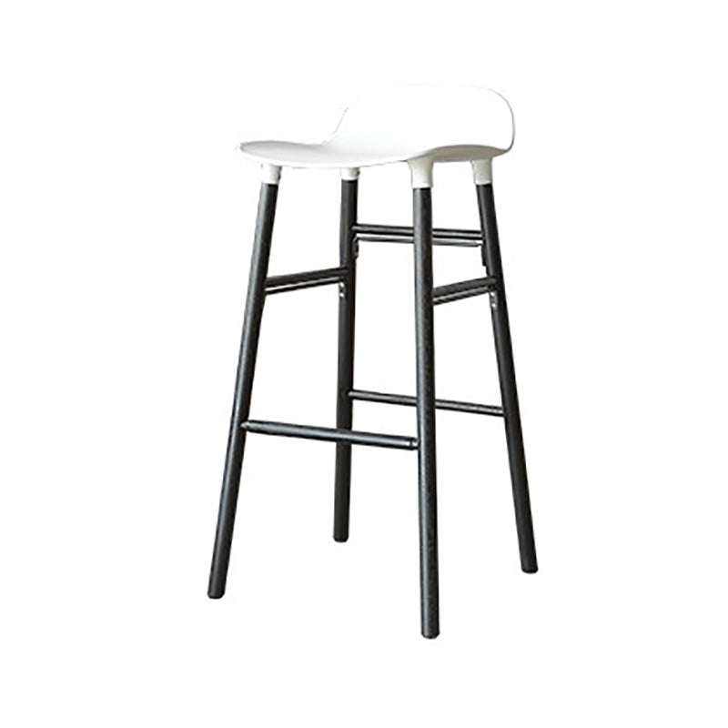 Contemporary Simple Counter Stools 30 Inch Wood 4 Legs Indoor Bar Stool White Black 1 Piece Clearhalo 'Bar Furniture' 'Bar Stools' 'bar_stools' 'furn' 'furn_bar_stools' 'furniture_bar_stools' 'Kitchen & Dining Furniture' 'kitchen&dining_furn' 'kitchen' 'kitchen_furn' Furniture' 4654224