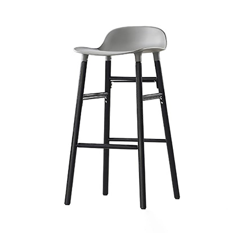 Contemporary Simple Counter Stools 30 Inch Wood 4 Legs Indoor Bar Stool Grey Black 1 Piece Clearhalo 'Bar Furniture' 'Bar Stools' 'bar_stools' 'furn' 'furn_bar_stools' 'furniture_bar_stools' 'Kitchen & Dining Furniture' 'kitchen&dining_furn' 'kitchen' 'kitchen_furn' Furniture' 4654226