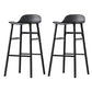 Contemporary Simple Counter Stools 30 Inch Wood 4 Legs Indoor Bar Stool Black Black 2 Piece Set Clearhalo 'Bar Furniture' 'Bar Stools' 'bar_stools' 'furn' 'furn_bar_stools' 'furniture_bar_stools' 'Kitchen & Dining Furniture' 'kitchen&dining_furn' 'kitchen' 'kitchen_furn' Furniture' 4654232