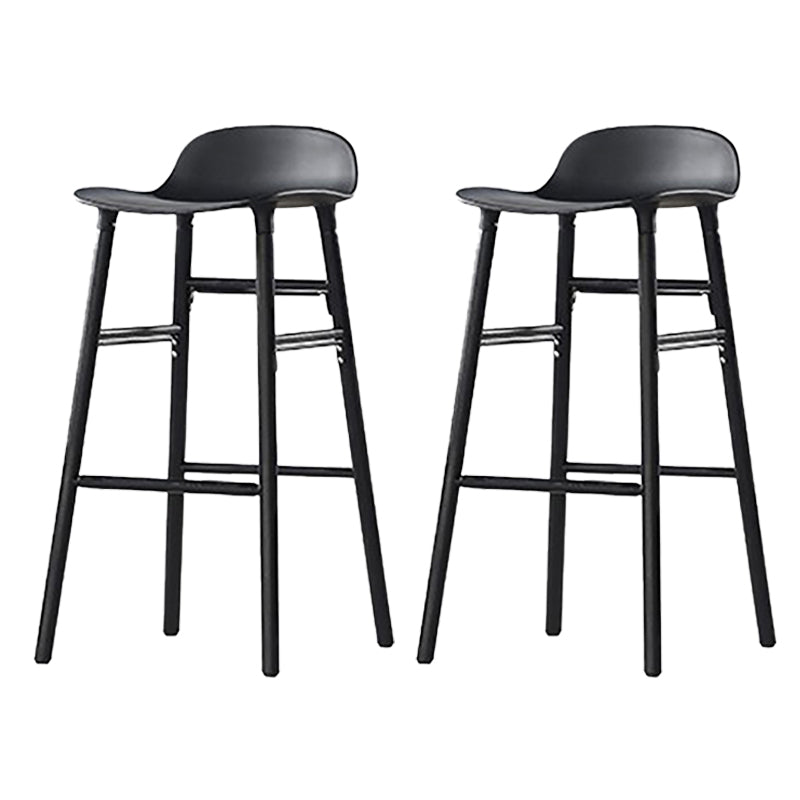 Contemporary Simple Counter Stools 30 Inch Wood 4 Legs Indoor Bar Stool Black Black 2 Piece Set Clearhalo 'Bar Furniture' 'Bar Stools' 'bar_stools' 'furn' 'furn_bar_stools' 'furniture_bar_stools' 'Kitchen & Dining Furniture' 'kitchen&dining_furn' 'kitchen' 'kitchen_furn' Furniture' 4654232