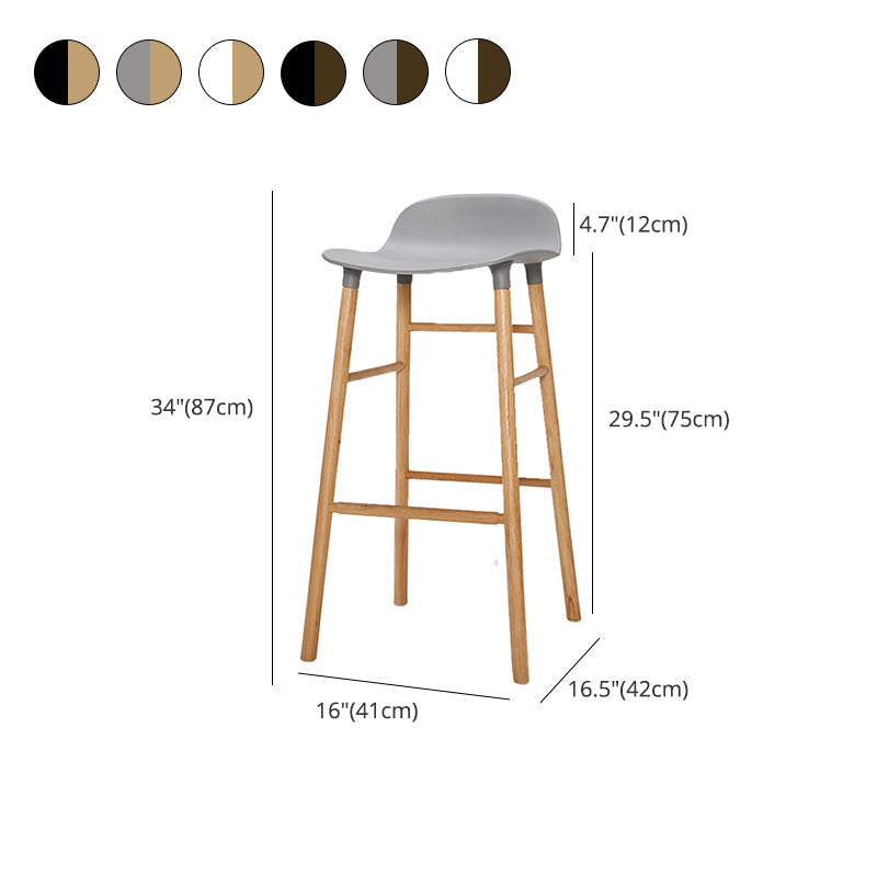 Contemporary Simple Counter Stools 30 Inch Wood 4 Legs Indoor Bar Stool Clearhalo 'Bar Furniture' 'Bar Stools' 'bar_stools' 'furn' 'furn_bar_stools' 'furniture_bar_stools' 'Kitchen & Dining Furniture' 'kitchen&dining_furn' 'kitchen' 'kitchen_furn' Furniture' 4654240