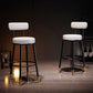 Industrial Leather Iron Counter Stools Low Back Bar Stools with Round Seat Clearhalo 'Bar Furniture' 'Bar Stools' 'bar_stools' 'furn' 'furn_bar_stools' 'furniture_bar_stools' 'Kitchen & Dining Furniture' 'kitchen&dining_furn' 'kitchen' 'kitchen_furn' Furniture' 4654241