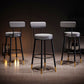 Industrial Leather Iron Counter Stools Low Back Bar Stools with Round Seat Clearhalo 'Bar Furniture' 'Bar Stools' 'bar_stools' 'furn' 'furn_bar_stools' 'furniture_bar_stools' 'Kitchen & Dining Furniture' 'kitchen&dining_furn' 'kitchen' 'kitchen_furn' Furniture' 4654246