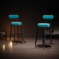 Industrial Leather Iron Counter Stools Low Back Bar Stools with Round Seat Clearhalo 'Bar Furniture' 'Bar Stools' 'bar_stools' 'furn' 'furn_bar_stools' 'furniture_bar_stools' 'Kitchen & Dining Furniture' 'kitchen&dining_furn' 'kitchen' 'kitchen_furn' Furniture' 4654248