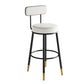 Industrial Leather Iron Counter Stools Low Back Bar Stools with Round Seat Clearhalo 'Bar Furniture' 'Bar Stools' 'bar_stools' 'furn' 'furn_bar_stools' 'furniture_bar_stools' 'Kitchen & Dining Furniture' 'kitchen&dining_furn' 'kitchen' 'kitchen_furn' Furniture' 4654250