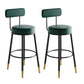 Industrial Leather Iron Counter Stools Low Back Bar Stools with Round Seat Green 2 Piece Set Clearhalo 'Bar Furniture' 'Bar Stools' 'bar_stools' 'furn' 'furn_bar_stools' 'furniture_bar_stools' 'Kitchen & Dining Furniture' 'kitchen&dining_furn' 'kitchen' 'kitchen_furn' Furniture' 4654261
