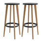 Contemporary Simple Wood Counter Stools Circular Seats Indoor Bar Stool Black Set of 2 Clearhalo 'Bar Furniture' 'Bar Stools' 'bar_stools' 'furniture_bar_stools' 'Kitchen & Dining Furniture' 'kitchen&dining_furn' 'kitchen' 'kitchen_furn' Furniture' 4654280