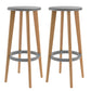 Contemporary Simple Wood Counter Stools Circular Seats Indoor Bar Stool Grey Set of 2 Clearhalo 'Bar Furniture' 'Bar Stools' 'bar_stools' 'furniture_bar_stools' 'Kitchen & Dining Furniture' 'kitchen&dining_furn' 'kitchen' 'kitchen_furn' Furniture' 4654282