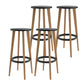 Contemporary Simple Wood Counter Stools Circular Seats Indoor Bar Stool Black Set of 4 Clearhalo 'Bar Furniture' 'Bar Stools' 'bar_stools' 'furniture_bar_stools' 'Kitchen & Dining Furniture' 'kitchen&dining_furn' 'kitchen' 'kitchen_furn' Furniture' 4654290