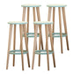 Contemporary Simple Wood Counter Stools Circular Seats Indoor Bar Stool Green Set of 4 Clearhalo 'Bar Furniture' 'Bar Stools' 'bar_stools' 'furniture_bar_stools' 'Kitchen & Dining Furniture' 'kitchen&dining_furn' 'kitchen' 'kitchen_furn' Furniture' 4654294