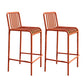 Iron Outdoor Counter Stools Industrial Low Back Bar Stools with Square Seat Orange 2 Piece Set Clearhalo 'Bar Furniture' 'Bar Stools' 'bar_stools' 'furn' 'furn_bar_stools' 'furniture_bar_stools' 'Kitchen & Dining Furniture' 'kitchen&dining_furn' 'kitchen' 'kitchen_furn' Furniture' 4654310