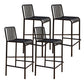 Iron Outdoor Counter Stools Industrial Low Back Bar Stools with Square Seat Black 4 Piece Set Clearhalo 'Bar Furniture' 'Bar Stools' 'bar_stools' 'furn' 'furn_bar_stools' 'furniture_bar_stools' 'Kitchen & Dining Furniture' 'kitchen&dining_furn' 'kitchen' 'kitchen_furn' Furniture' 4654313