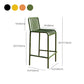 Iron Outdoor Counter Stools Industrial Low Back Bar Stools with Square Seat Clearhalo 'Bar Furniture' 'Bar Stools' 'bar_stools' 'furn' 'furn_bar_stools' 'furniture_bar_stools' 'Kitchen & Dining Furniture' 'kitchen&dining_furn' 'kitchen' 'kitchen_furn' Furniture' 4654318