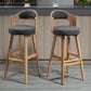 Leather Indoor Counter Stools Industrial Wood Bar Stools with Round Seat Clearhalo 'Bar Furniture' 'Bar Stools' 'bar_stools' 'furn' 'furn_bar_stools' 'furniture_bar_stools' 'Kitchen & Dining Furniture' 'kitchen&dining_furn' 'kitchen' 'kitchen_furn' Furniture' 4654325