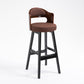 Leather Indoor Counter Stools Industrial Wood Bar Stools with Round Seat Coffee 1 Piece Clearhalo 'Bar Furniture' 'Bar Stools' 'bar_stools' 'furn' 'furn_bar_stools' 'furniture_bar_stools' 'Kitchen & Dining Furniture' 'kitchen&dining_furn' 'kitchen' 'kitchen_furn' Furniture' 4654326