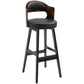 Leather Indoor Counter Stools Industrial Wood Bar Stools with Round Seat Clearhalo 'Bar Furniture' 'Bar Stools' 'bar_stools' 'furn' 'furn_bar_stools' 'furniture_bar_stools' 'Kitchen & Dining Furniture' 'kitchen&dining_furn' 'kitchen' 'kitchen_furn' Furniture' 4654328
