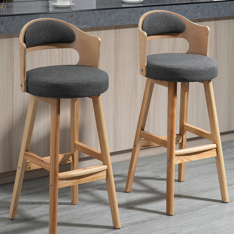 Leather Indoor Counter Stools Industrial Wood Bar Stools with Round Seat Clearhalo 'Bar Furniture' 'Bar Stools' 'bar_stools' 'furn' 'furn_bar_stools' 'furniture_bar_stools' 'Kitchen & Dining Furniture' 'kitchen&dining_furn' 'kitchen' 'kitchen_furn' Furniture' 4654341