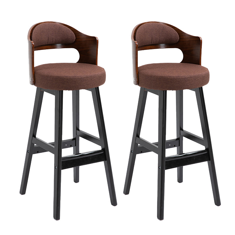 Leather Indoor Counter Stools Industrial Wood Bar Stools with Round Seat Coffee 2 Piece Set Clearhalo 'Bar Furniture' 'Bar Stools' 'bar_stools' 'furn' 'furn_bar_stools' 'furniture_bar_stools' 'Kitchen & Dining Furniture' 'kitchen&dining_furn' 'kitchen' 'kitchen_furn' Furniture' 4654347