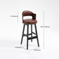 Leather Indoor Counter Stools Industrial Wood Bar Stools with Round Seat Clearhalo 'Bar Furniture' 'Bar Stools' 'bar_stools' 'furn' 'furn_bar_stools' 'furniture_bar_stools' 'Kitchen & Dining Furniture' 'kitchen&dining_furn' 'kitchen' 'kitchen_furn' Furniture' 4654363