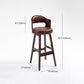 Leather Indoor Counter Stools Industrial Wood Bar Stools with Round Seat Clearhalo 'Bar Furniture' 'Bar Stools' 'bar_stools' 'furn' 'furn_bar_stools' 'furniture_bar_stools' 'Kitchen & Dining Furniture' 'kitchen&dining_furn' 'kitchen' 'kitchen_furn' Furniture' 4654366