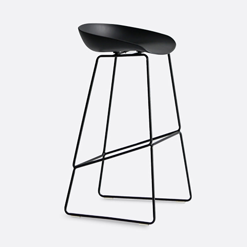 Nordic Indoor Low Back Barstool Simple Iron Tall Stool with Plastic Seat Clearhalo 'Bar Furniture' 'Bar Stools' 'bar_stools' 'furn' 'furn_bar_stools' 'furniture_bar_stools' 'Kitchen & Dining Furniture' 'kitchen&dining_furn' 'kitchen' 'kitchen_furn' Furniture' 4654375