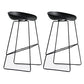Nordic Indoor Low Back Barstool Simple Iron Tall Stool with Plastic Seat Black 2 Piece Set Clearhalo 'Bar Furniture' 'Bar Stools' 'bar_stools' 'furn' 'furn_bar_stools' 'furniture_bar_stools' 'Kitchen & Dining Furniture' 'kitchen&dining_furn' 'kitchen' 'kitchen_furn' Furniture' 4654378