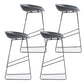 Nordic Indoor Low Back Barstool Simple Iron Tall Stool with Plastic Seat Grey 4 Piece Set Clearhalo 'Bar Furniture' 'Bar Stools' 'bar_stools' 'furn' 'furn_bar_stools' 'furniture_bar_stools' 'Kitchen & Dining Furniture' 'kitchen&dining_furn' 'kitchen' 'kitchen_furn' Furniture' 4654390