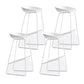 Nordic Indoor Low Back Barstool Simple Iron Tall Stool with Plastic Seat White 4 Piece Set Clearhalo 'Bar Furniture' 'Bar Stools' 'bar_stools' 'furn' 'furn_bar_stools' 'furniture_bar_stools' 'Kitchen & Dining Furniture' 'kitchen&dining_furn' 'kitchen' 'kitchen_furn' Furniture' 4654392