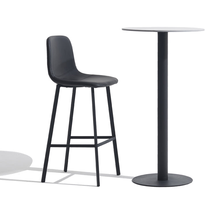 Contemporary Metal Leather Bar Stools Indoor Barstool with Iron Legs Clearhalo 'Bar Furniture' 'Bar Stools' 'bar_stools' 'furn' 'furn_bar_stools' 'furniture_bar_stools' 'Kitchen & Dining Furniture' 'kitchen&dining_furn' 'kitchen' 'kitchen_furn' Furniture' 4654403