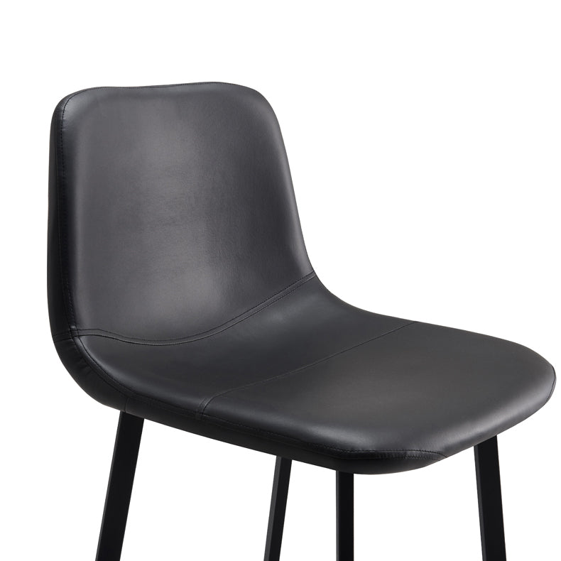 Contemporary Metal Leather Bar Stools Indoor Barstool with Iron Legs Clearhalo 'Bar Furniture' 'Bar Stools' 'bar_stools' 'furn' 'furn_bar_stools' 'furniture_bar_stools' 'Kitchen & Dining Furniture' 'kitchen&dining_furn' 'kitchen' 'kitchen_furn' Furniture' 4654411