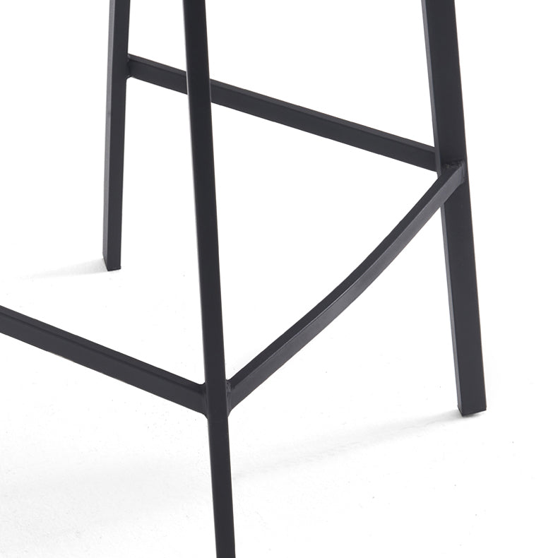 Contemporary Metal Leather Bar Stools Indoor Barstool with Iron Legs Clearhalo 'Bar Furniture' 'Bar Stools' 'bar_stools' 'furn' 'furn_bar_stools' 'furniture_bar_stools' 'Kitchen & Dining Furniture' 'kitchen&dining_furn' 'kitchen' 'kitchen_furn' Furniture' 4654414