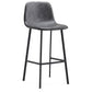 Contemporary Metal Leather Bar Stools Indoor Barstool with Iron Legs Grey 1 Piece Bar Stool(30"H) Clearhalo 'Bar Furniture' 'Bar Stools' 'bar_stools' 'furn' 'furn_bar_stools' 'furniture_bar_stools' 'Kitchen & Dining Furniture' 'kitchen&dining_furn' 'kitchen' 'kitchen_furn' Furniture' 4654429