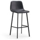 Contemporary Metal Leather Bar Stools Indoor Barstool with Iron Legs Black 1 Piece Bar Stool(30"H) Clearhalo 'Bar Furniture' 'Bar Stools' 'bar_stools' 'furn' 'furn_bar_stools' 'furniture_bar_stools' 'Kitchen & Dining Furniture' 'kitchen&dining_furn' 'kitchen' 'kitchen_furn' Furniture' 4654438