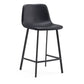 Contemporary Metal Leather Bar Stools Indoor Barstool with Iron Legs Black 1 Piece Counter Stool(26"H) Clearhalo 'Bar Furniture' 'Bar Stools' 'bar_stools' 'furn' 'furn_bar_stools' 'furniture_bar_stools' 'Kitchen & Dining Furniture' 'kitchen&dining_furn' 'kitchen' 'kitchen_furn' Furniture' 4654441