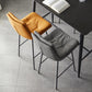 Contemporary Metal Leather Bar Stools Indoor Barstool with Iron Legs and Footrest Clearhalo 'Bar Furniture' 'Bar Stools' 'bar_stools' 'furn' 'furn_bar_stools' 'furniture_bar_stools' 'Kitchen & Dining Furniture' 'kitchen&dining_furn' 'kitchen' 'kitchen_furn' Furniture' 4654453
