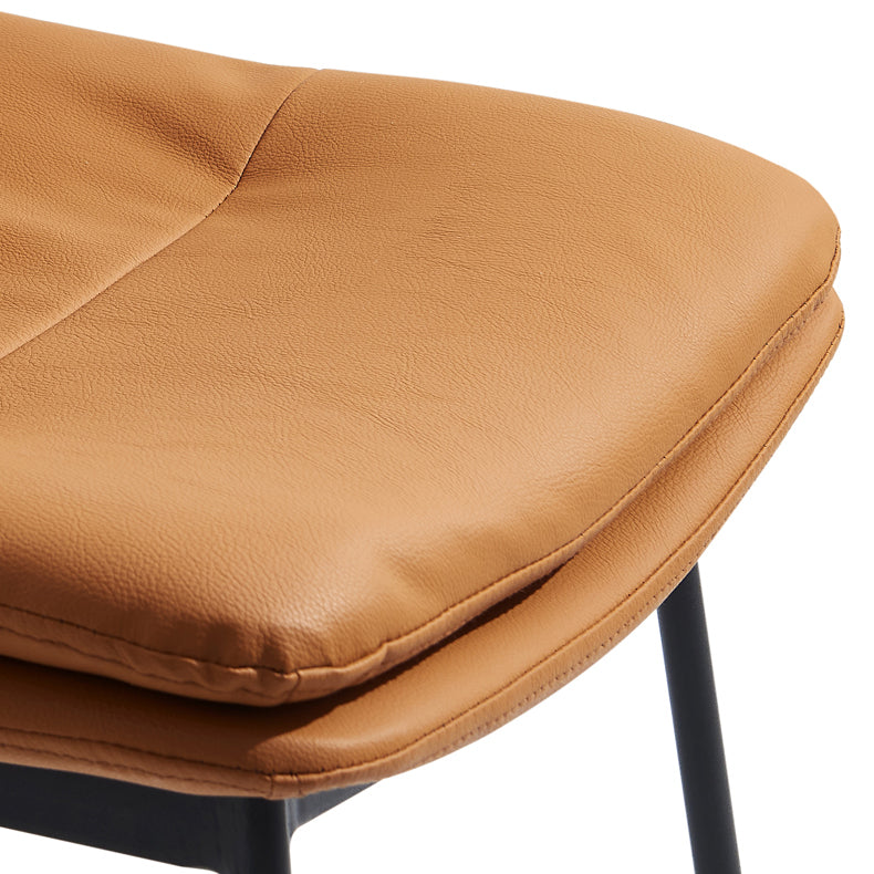 Contemporary Metal Leather Bar Stools Indoor Barstool with Iron Legs and Footrest Clearhalo 'Bar Furniture' 'Bar Stools' 'bar_stools' 'furn' 'furn_bar_stools' 'furniture_bar_stools' 'Kitchen & Dining Furniture' 'kitchen&dining_furn' 'kitchen' 'kitchen_furn' Furniture' 4654464