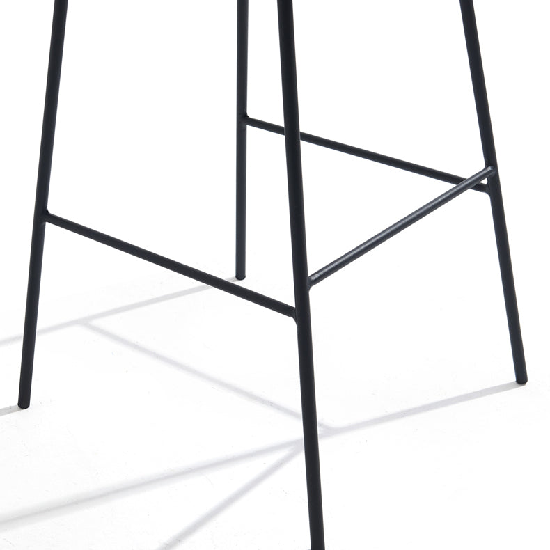 Contemporary Metal Leather Bar Stools Indoor Barstool with Iron Legs and Footrest Clearhalo 'Bar Furniture' 'Bar Stools' 'bar_stools' 'furn' 'furn_bar_stools' 'furniture_bar_stools' 'Kitchen & Dining Furniture' 'kitchen&dining_furn' 'kitchen' 'kitchen_furn' Furniture' 4654467