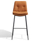 Contemporary Metal Leather Bar Stools Indoor Barstool with Iron Legs and Footrest Clearhalo 'Bar Furniture' 'Bar Stools' 'bar_stools' 'furn' 'furn_bar_stools' 'furniture_bar_stools' 'Kitchen & Dining Furniture' 'kitchen&dining_furn' 'kitchen' 'kitchen_furn' Furniture' 4654470