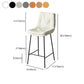 Contemporary Metal Leather Bar Stools Indoor Barstool with Iron Legs and Footrest Clearhalo 'Bar Furniture' 'Bar Stools' 'bar_stools' 'furn' 'furn_bar_stools' 'furniture_bar_stools' 'Kitchen & Dining Furniture' 'kitchen&dining_furn' 'kitchen' 'kitchen_furn' Furniture' 4654529