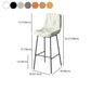 Contemporary Metal Leather Bar Stools Indoor Barstool with Iron Legs and Footrest Clearhalo 'Bar Furniture' 'Bar Stools' 'bar_stools' 'furn' 'furn_bar_stools' 'furniture_bar_stools' 'Kitchen & Dining Furniture' 'kitchen&dining_furn' 'kitchen' 'kitchen_furn' Furniture' 4654530