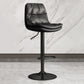Contemporary Leather Adjustable Height Barstool Indoor Bar Stool with Iron Legs Black Black 1 Piece Clearhalo 'Bar Furniture' 'Bar Stools' 'bar_stools' 'furn' 'furn_bar_stools' 'furniture_bar_stools' 'Kitchen & Dining Furniture' 'kitchen&dining_furn' 'kitchen' 'kitchen_furn' Furniture' 4654538