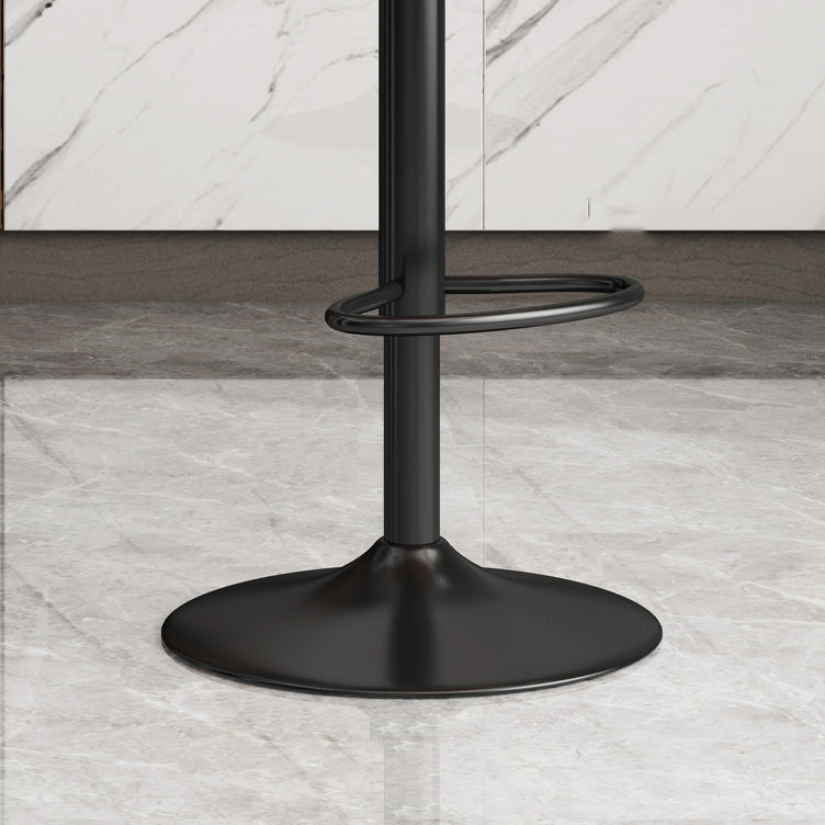 Contemporary Leather Adjustable Height Barstool Indoor Bar Stool with Iron Legs Clearhalo 'Bar Furniture' 'Bar Stools' 'bar_stools' 'furn' 'furn_bar_stools' 'furniture_bar_stools' 'Kitchen & Dining Furniture' 'kitchen&dining_furn' 'kitchen' 'kitchen_furn' Furniture' 4654547