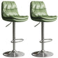 Contemporary Leather Adjustable Height Barstool Indoor Bar Stool with Iron Legs Green Silver 2 Piece Set Clearhalo 'Bar Furniture' 'Bar Stools' 'bar_stools' 'furn' 'furn_bar_stools' 'furniture_bar_stools' 'Kitchen & Dining Furniture' 'kitchen&dining_furn' 'kitchen' 'kitchen_furn' Furniture' 4654561