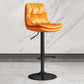 Contemporary Leather Adjustable Height Barstool Indoor Bar Stool with Iron Legs Orange Black 1 Piece Clearhalo 'Bar Furniture' 'Bar Stools' 'bar_stools' 'furn' 'furn_bar_stools' 'furniture_bar_stools' 'Kitchen & Dining Furniture' 'kitchen&dining_furn' 'kitchen' 'kitchen_furn' Furniture' 4654569