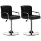 Modern Armrest Backrest Counter Stool Steel Cashier Bar Stool with Cushion Black 2 Piece Set Clearhalo 'Bar Furniture' 'Bar Stools' 'bar_stools' 'furn' 'furn_bar_stools' 'furniture_bar_stools' 'Kitchen & Dining Furniture' 'kitchen&dining_furn' 'kitchen' 'kitchen_furn' Furniture' 4654607