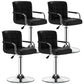 Modern Armrest Backrest Counter Stool Steel Cashier Bar Stool with Cushion Black 4 Piece Set Clearhalo 'Bar Furniture' 'Bar Stools' 'bar_stools' 'furn' 'furn_bar_stools' 'furniture_bar_stools' 'Kitchen & Dining Furniture' 'kitchen&dining_furn' 'kitchen' 'kitchen_furn' Furniture' 4654610
